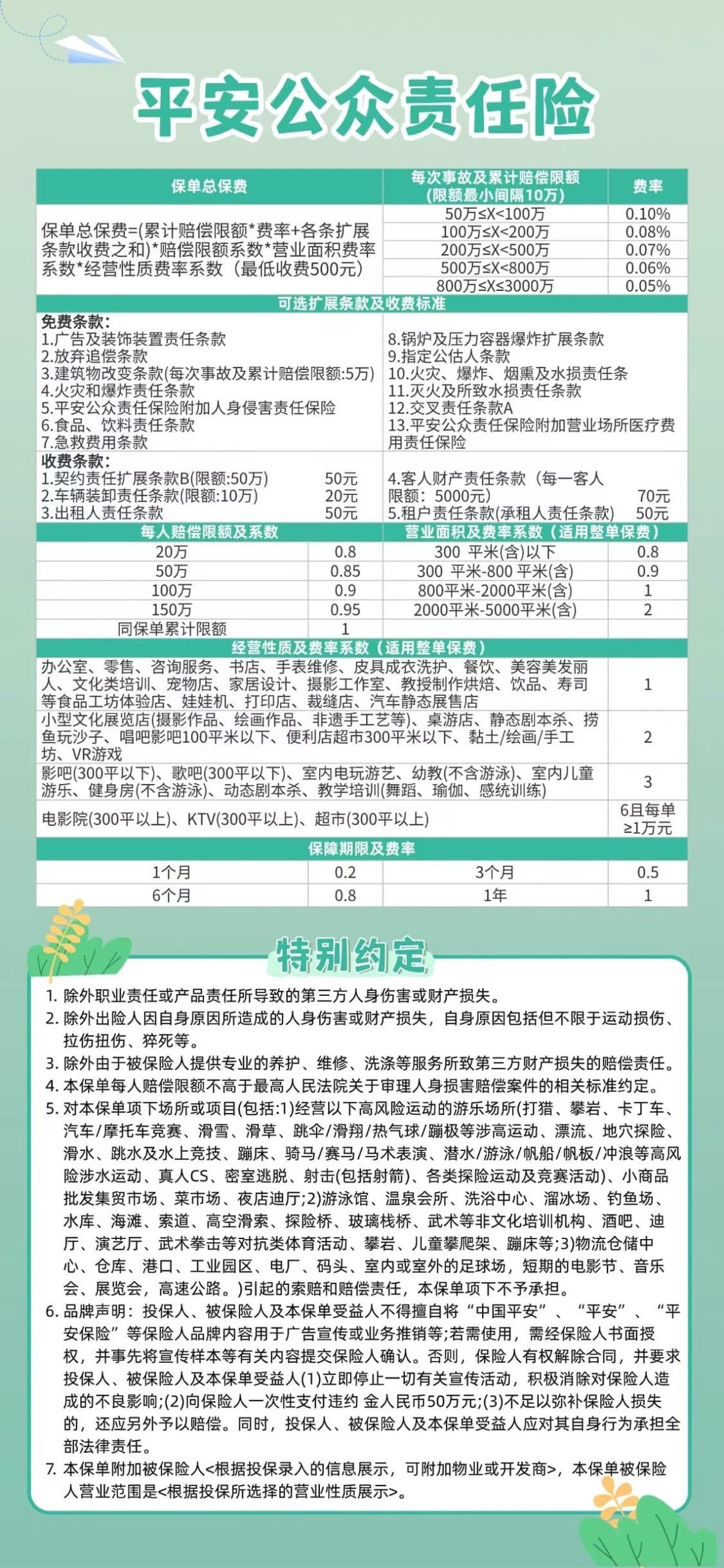 平安公众责任险产品海报